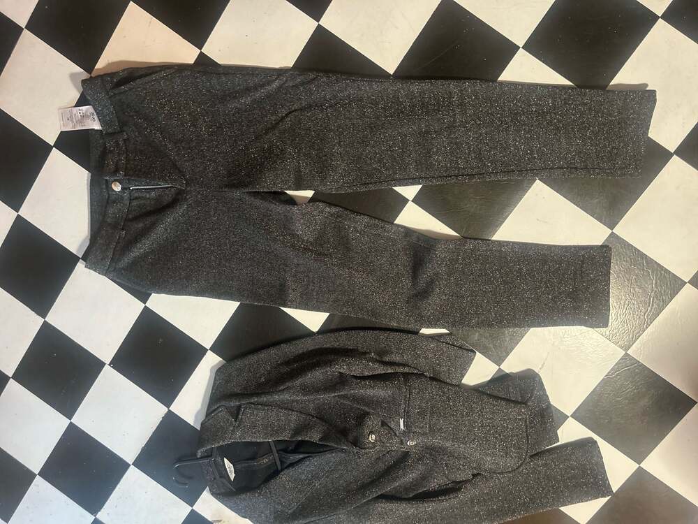 LIU JO Milano Black Glitter Sparkle Dress Pants Trousers Size S W69148-F0773